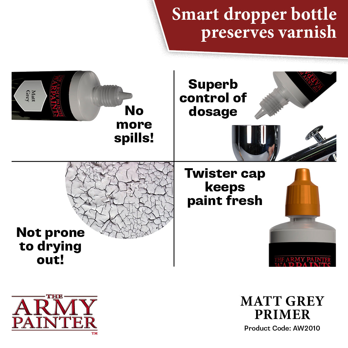 The Army Painter - Warpaints Air Accessories: Primer Matt Grey