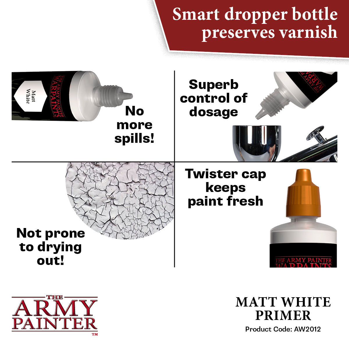 The Army Painter - Warpaints Air Accessories: Primer Matt White