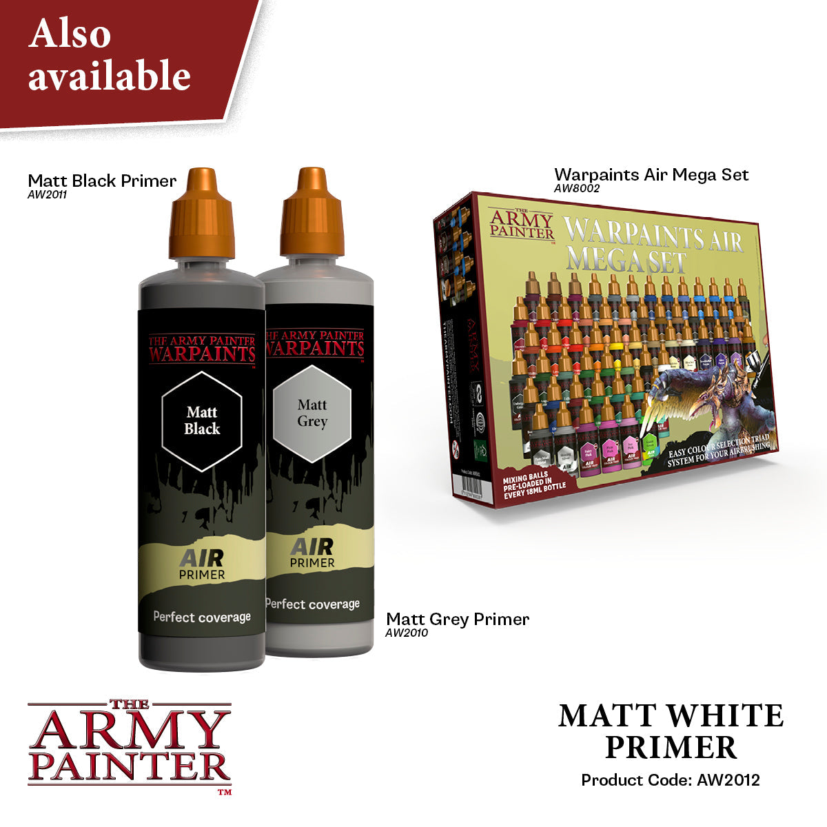 The Army Painter - Warpaints Air Accessories: Primer Matt White