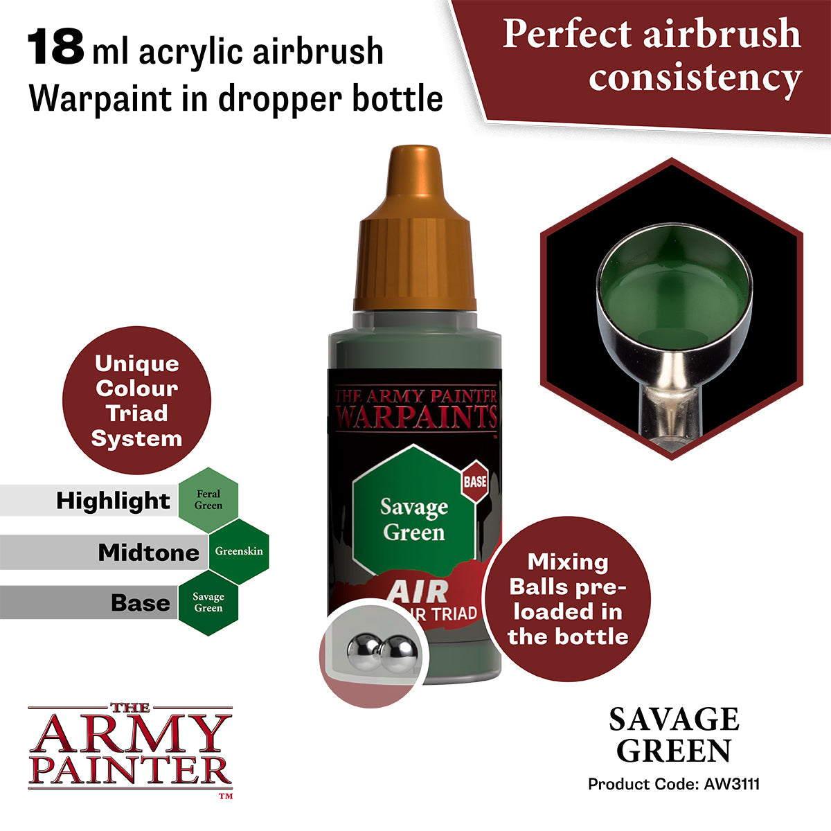 The Army Painter - Warpaints Air: Savage Green