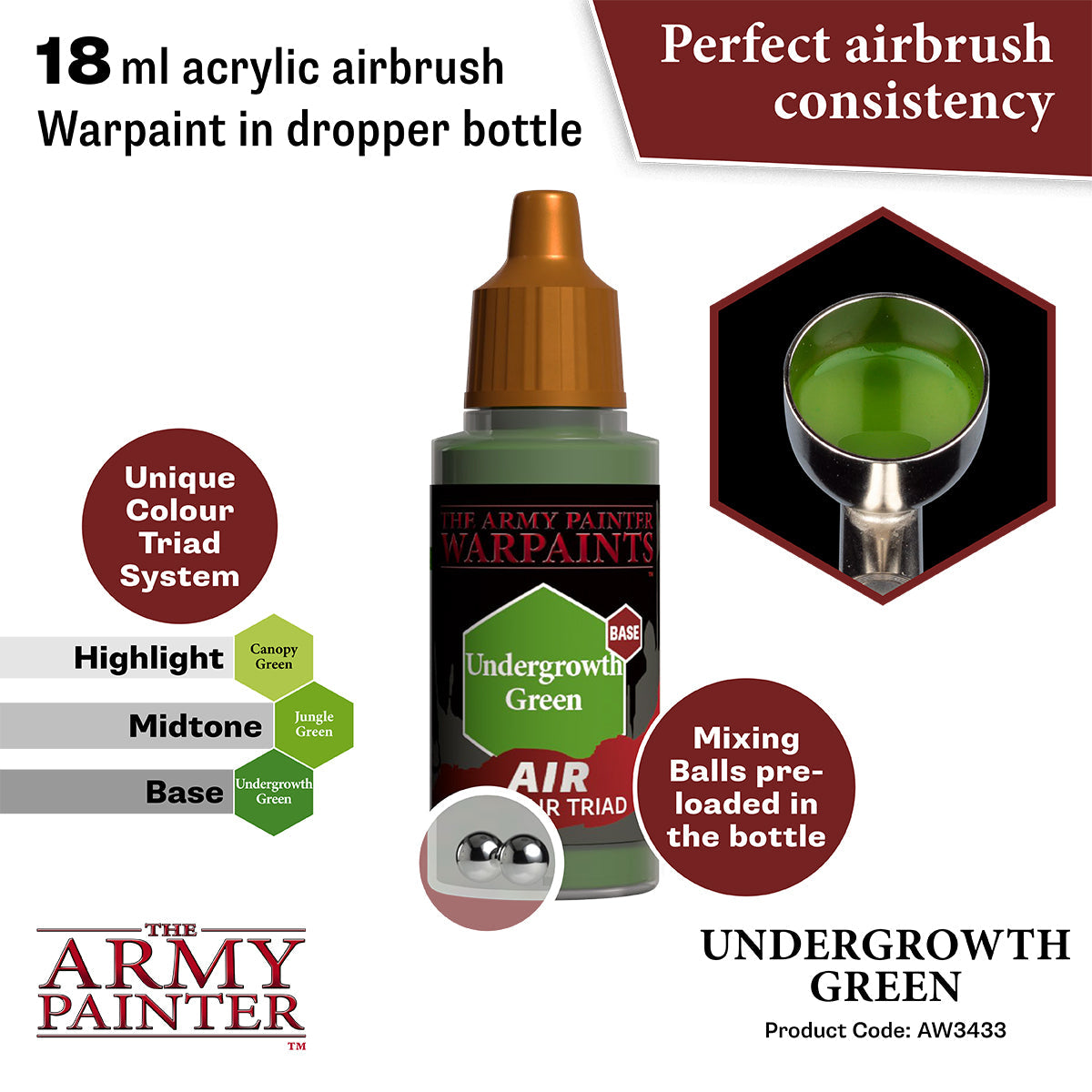 The Army Painter - Warpaints Air: Undergrowth Green