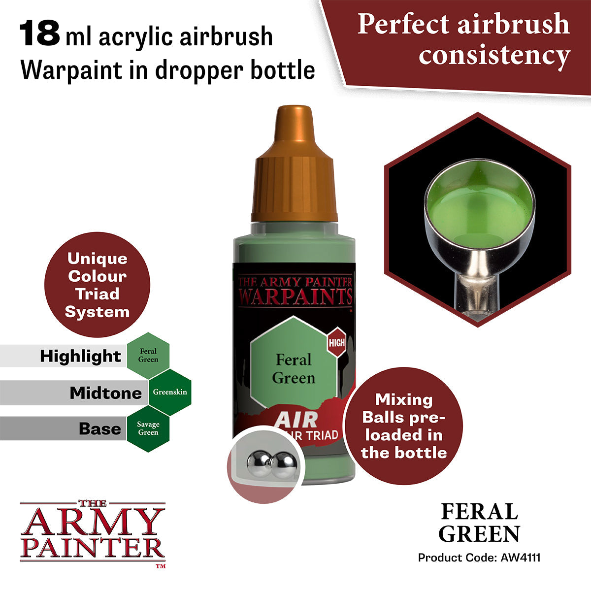 The Army Painter - Warpaints Air: Feral Green