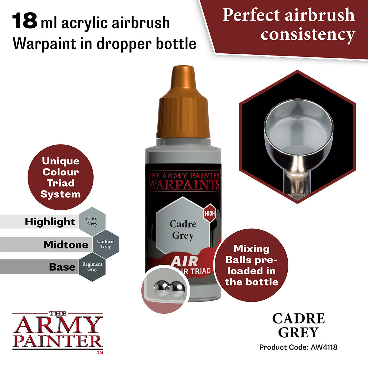 The Army Painter - Warpaints Air: Cadre Grey