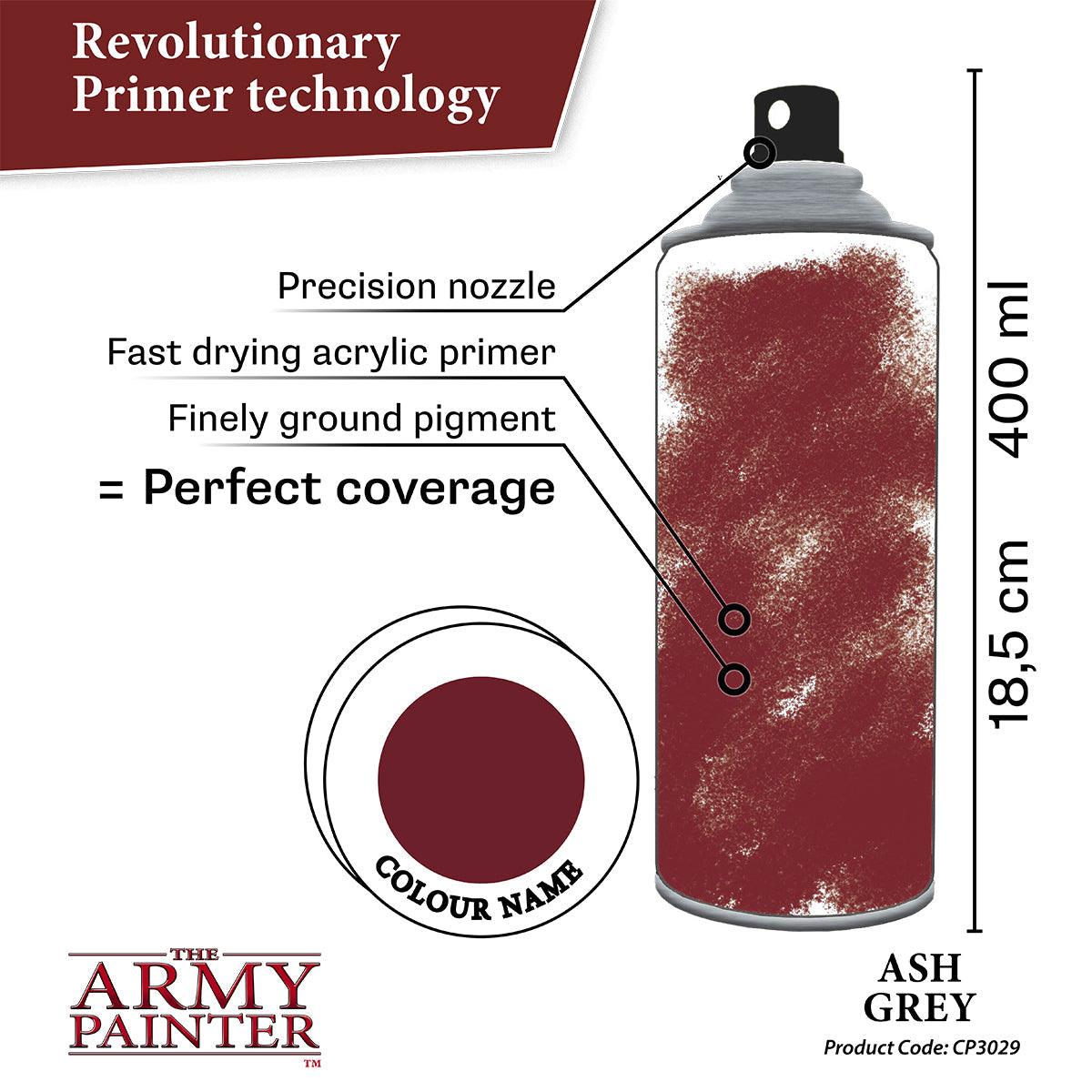 The Army Painter - Colour Primer: Ash Grey