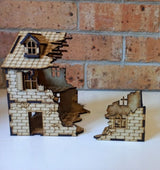 Dark Castle Terrain - Normandy: Ruined 2 Storey House