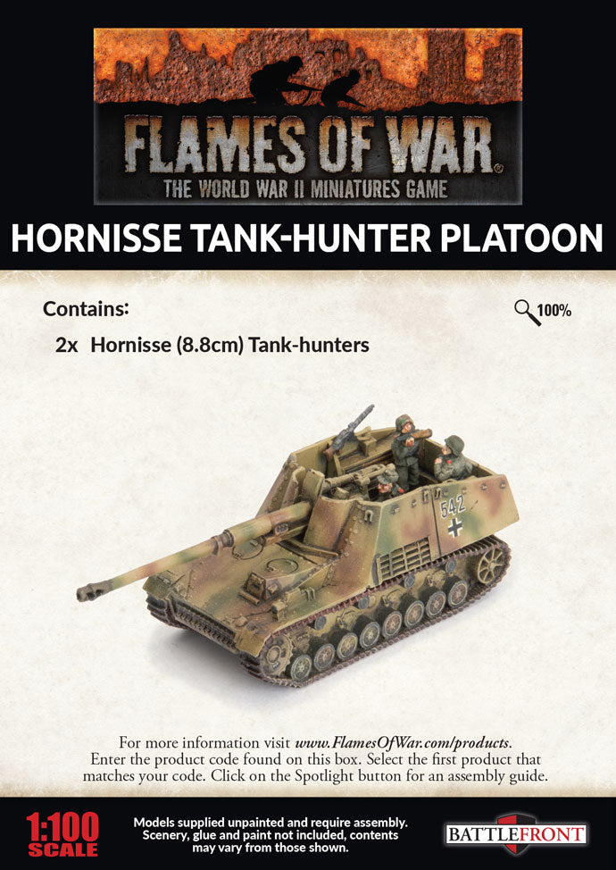 Flames Of War - German: Hornisse Tank-hunter Platoon