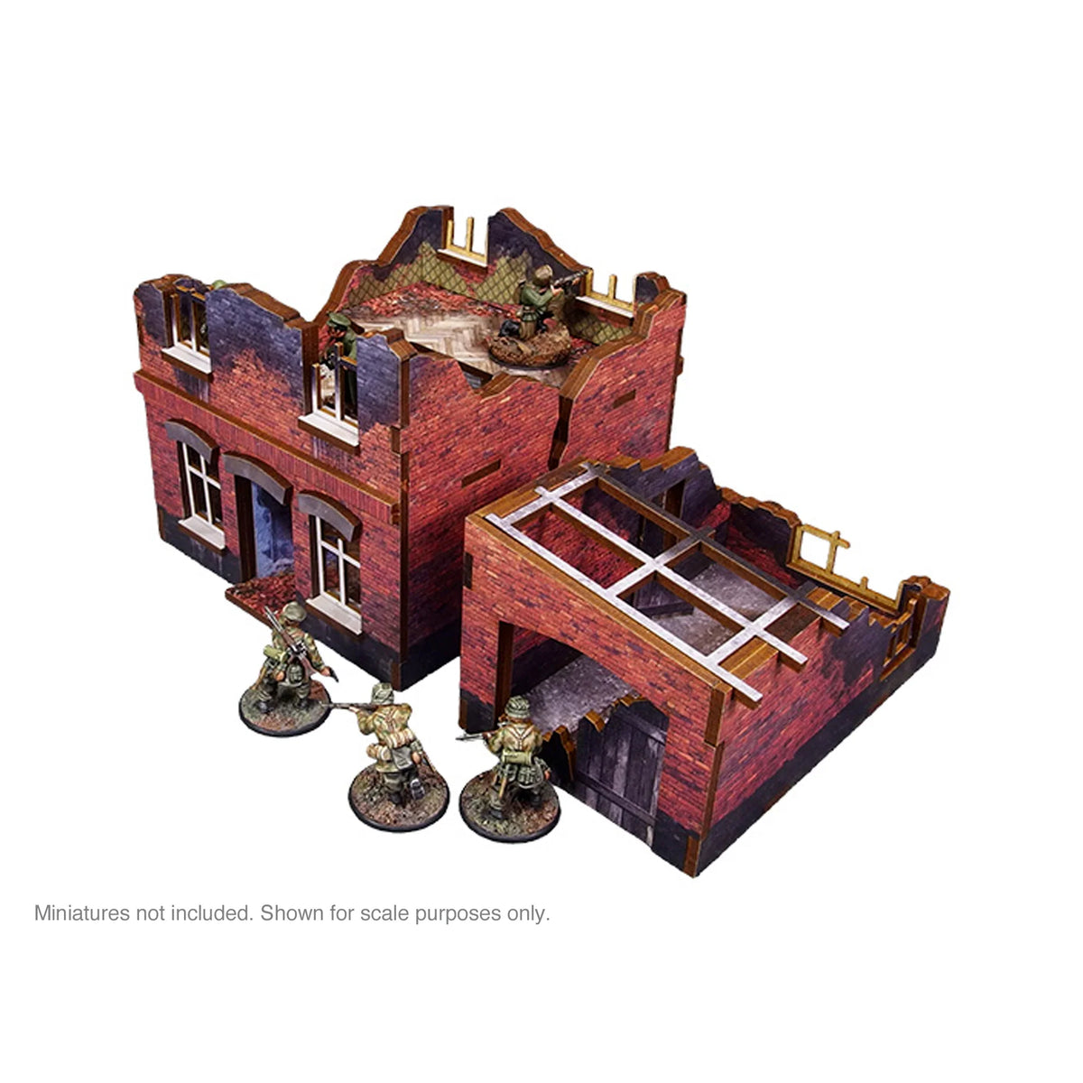 Micro Art Studio - Pre-Painted WW2 Ostfront Stalingrad Small House (With Garage)