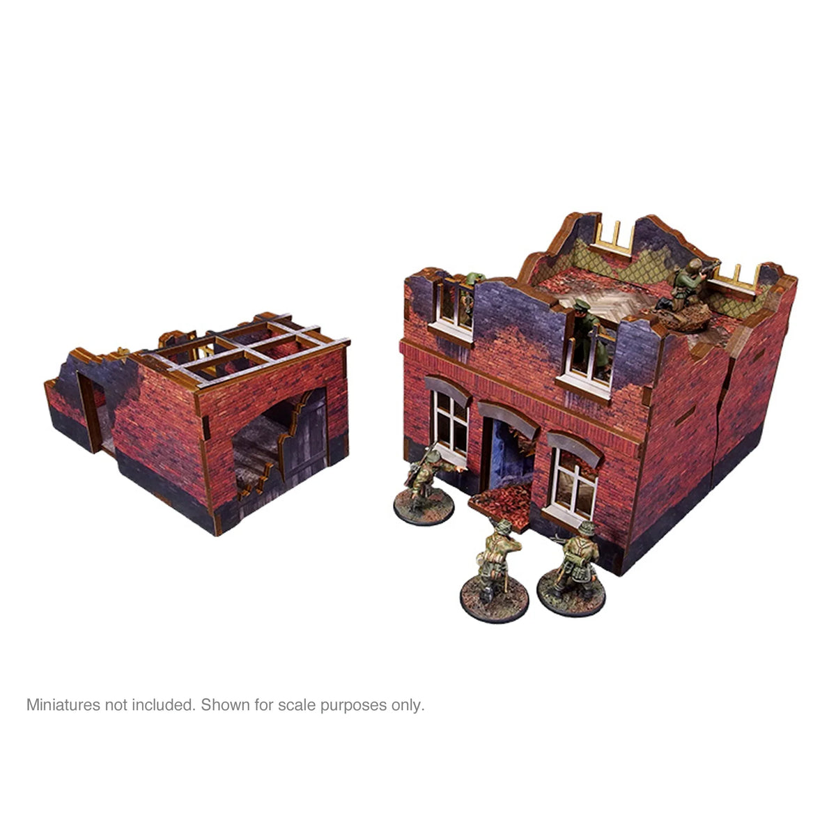 Micro Art Studio - Pre-Painted WW2 Ostfront Stalingrad Small House (With Garage)