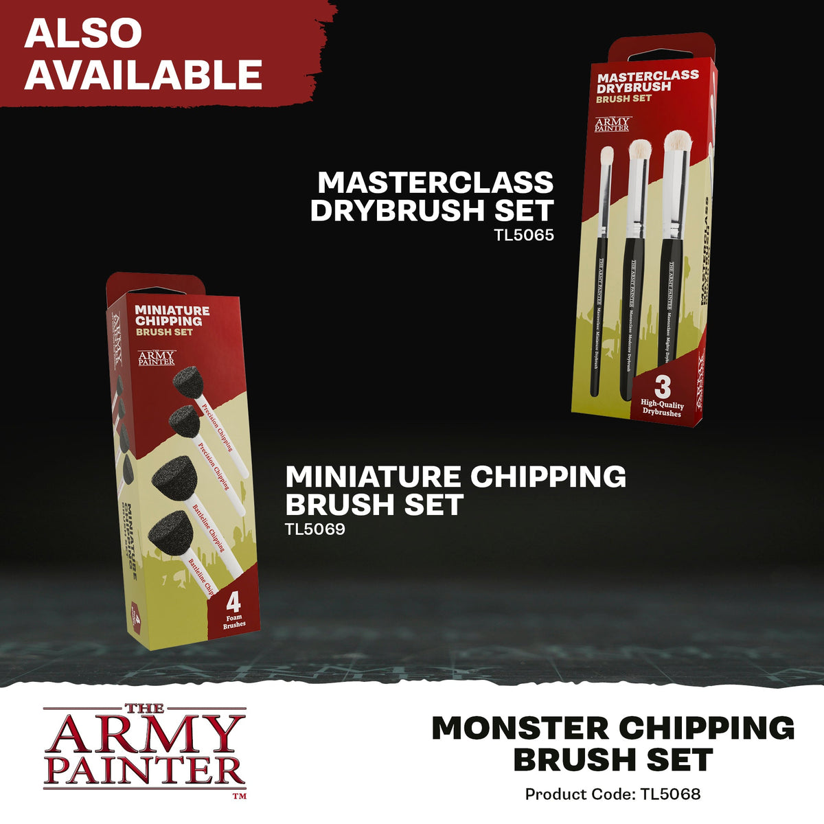 The Army Painter - Monster Chipping Brush Set
