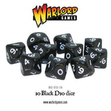 Warlord Games - D10 Dice: 10 Black D10