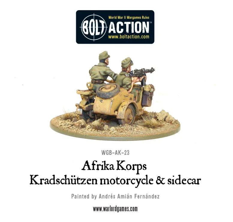Bolt Action - Afrika Korps Kradschutzen Motorcycle and Sidecar