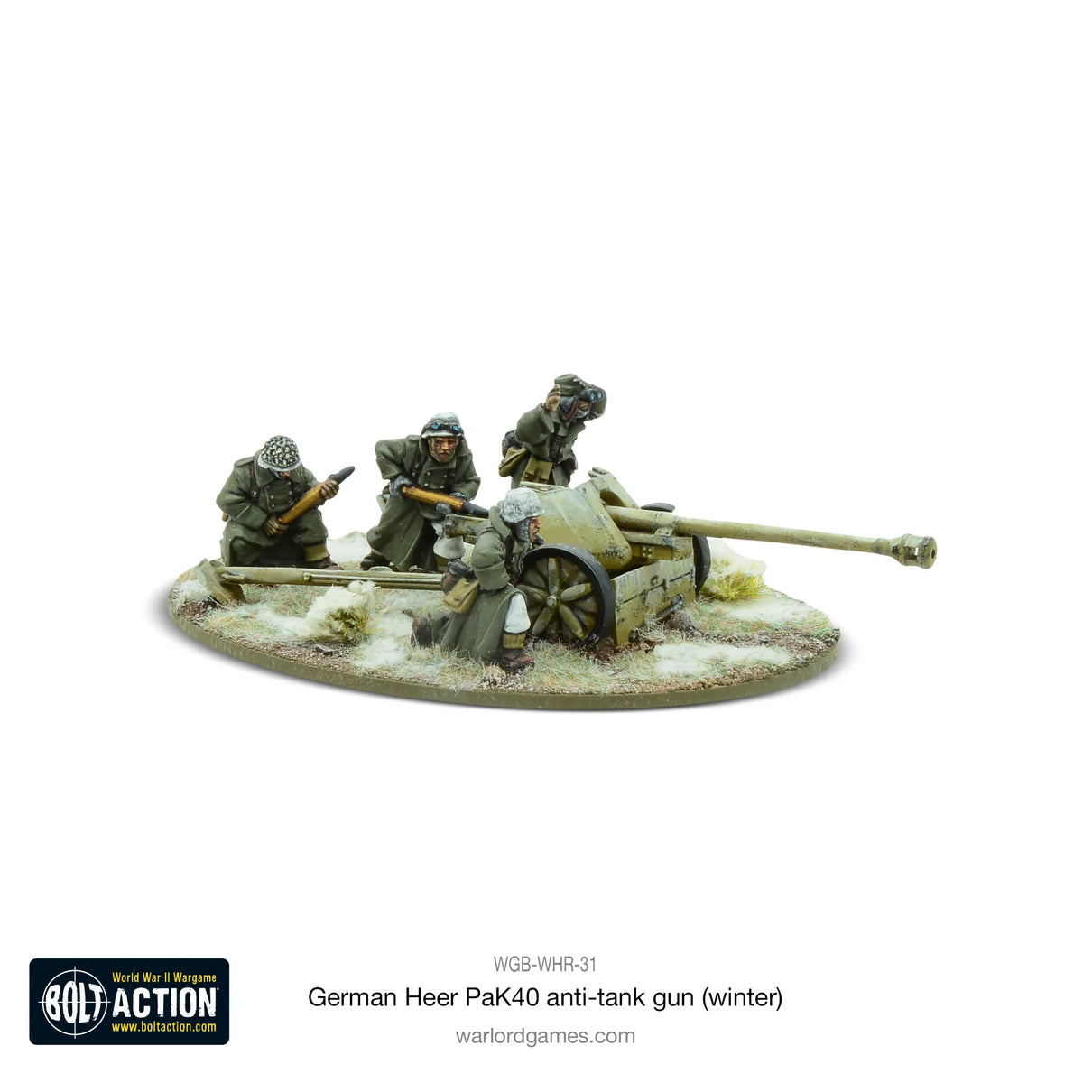 Bolt Action - German Heer 75mm PaK 40 Anti-Tank Gun (Winter)