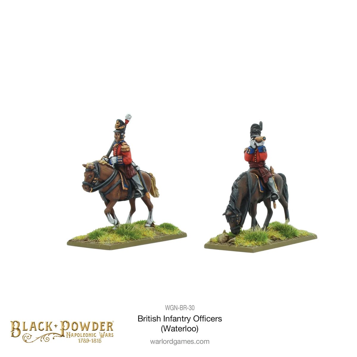Black Powder - Napoleonic Wars: Mounted British Infantry Officers (Waterloo)