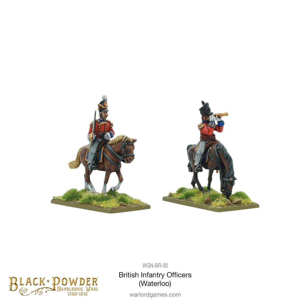 Black Powder - Napoleonic Wars: Mounted British Infantry Officers (Waterloo)