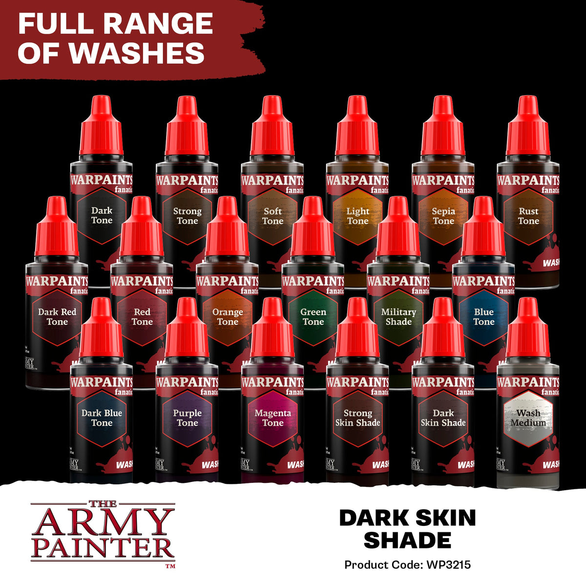 The Army Painter - Warpaints Fanatic Wash: Dark Skin Shade