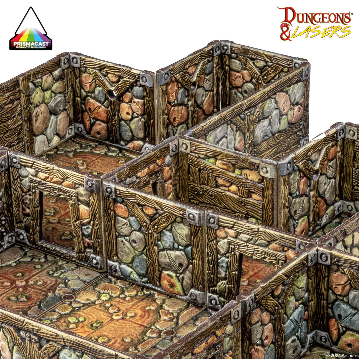 Dungeons & Lasers: PrismaCast Pre-Painted Terrain - Abandoned Mines: Pre-Painted