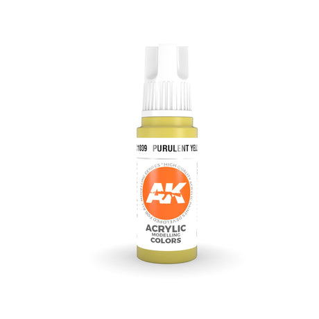 AK Interactive - 3 Gen Acrylics - Purulent Yellow 17ml
