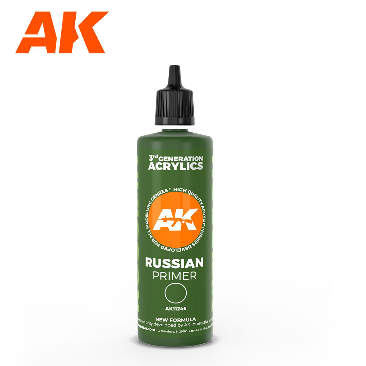 AK Interactive - 3 Gen Primers - Russian green surface Primer 100ml