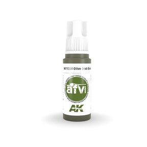 AK Interactive - 3 Gen Acrylics - Olive Drab Base 17ml