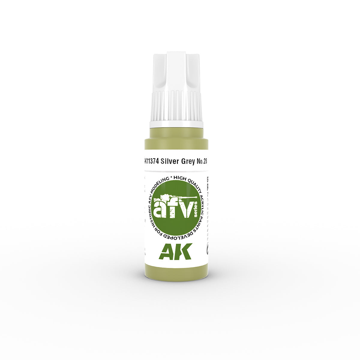 AK Interactive - 3 Gen Acrylics - Silver grey No.28 17ml