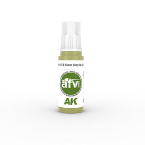 AK Interactive - 3 Gen Acrylics - Silver grey No.28 17ml