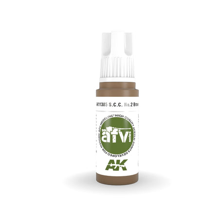 AK Interactive - 3 Gen Acrylics - S.C.C. No.2 Brown 17ml