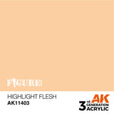 AK Interactive - 3 Gen Figures Acrylics - Highlight Flesh 17ml
