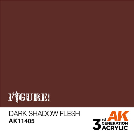 AK Interactive - 3 Gen Figures Acrylics - Dark Shadow Flesh 17ml