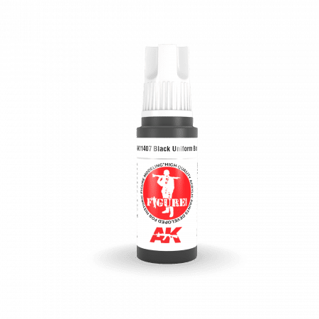 AK Interactive - 3 Gen Figures Acrylics - Black Uniform Base 17ml