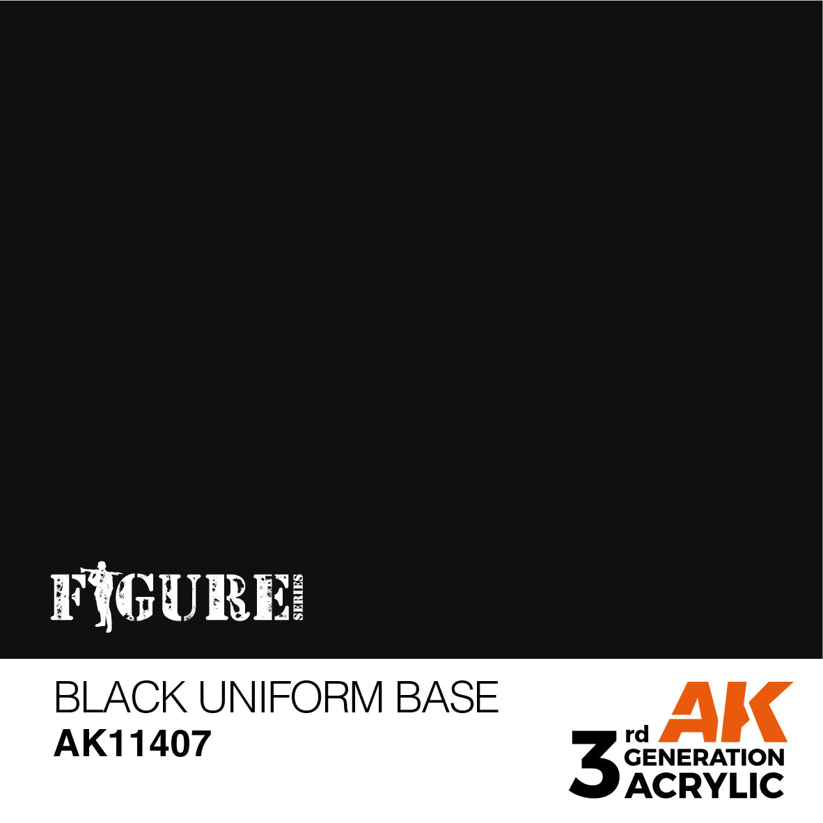 AK Interactive - 3 Gen Figures Acrylics - Black Uniform Base 17ml