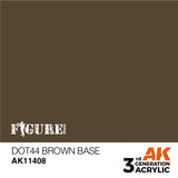 AK Interactive - 3 Gen Figures Acrylics - Dot44 Brown Base 17ml