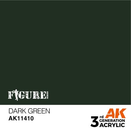 AK Interactive - 3 Gen Figures Acrylics - Dark Green 17ml