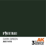 AK Interactive - 3 Gen Figures Acrylics - Dark Green 17ml