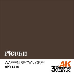 AK Interactive - 3 Gen Figures Acrylics - Waffen Brown Grey 17ml