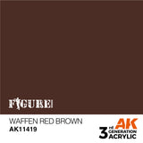 AK Interactive - 3 Gen Figures Acrylics - Waffen Red Brown 17ml