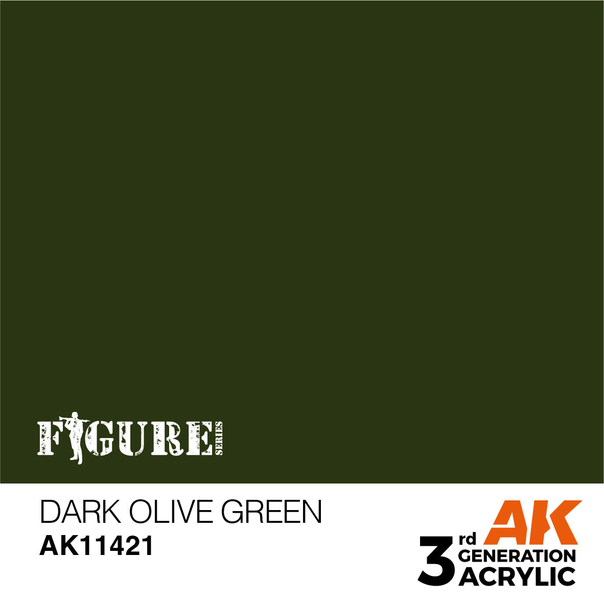 AK Interactive - 3 Gen Figures Acrylics - Dark Olive Green 17ml