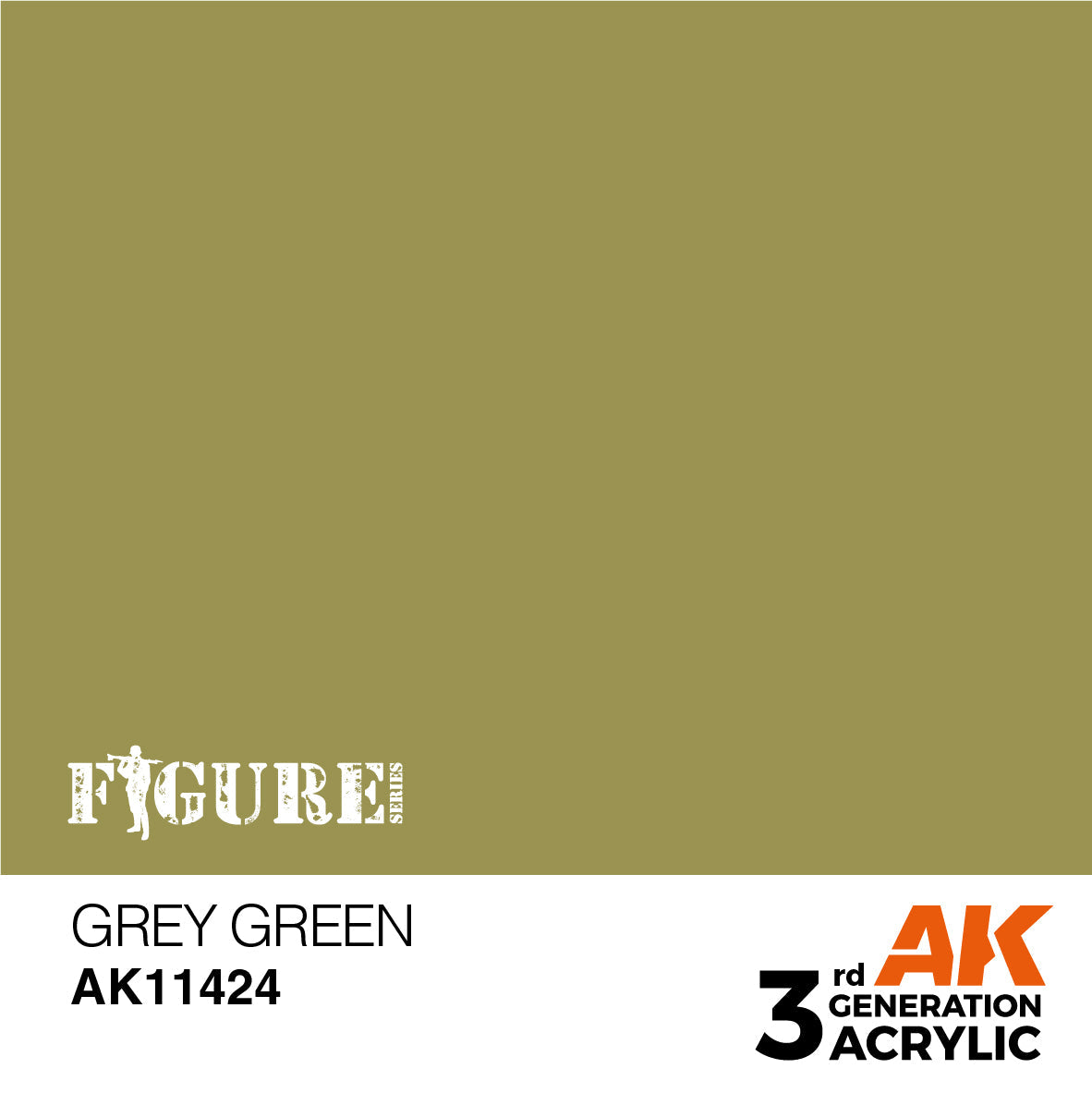 AK Interactive - 3 Gen Figures Acrylics - Grey Green  17ml