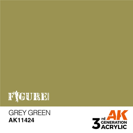AK Interactive - 3 Gen Figures Acrylics - Grey Green  17ml