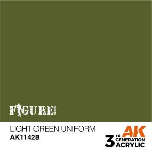 AK Interactive - 3 Gen Figures Acrylics - Light Green Uniform 17ml