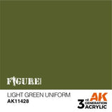 AK Interactive - 3 Gen Figures Acrylics - Light Green Uniform 17ml