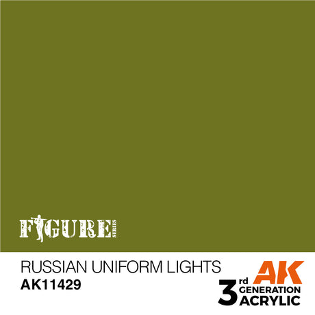 AK Interactive - 3 Gen Figures Acrylics - Russian Uniform Lights 17ml