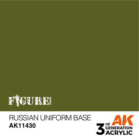 AK Interactive - 3 Gen Figures Acrylics - Russian Uniform Base 17ml