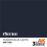 AK Interactive - 3 Gen Figures Acrylics - Russian Blue Lights 17ml