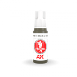 AK Interactive - 3 Gen Figures Acrylics - US Olive Base Uniform 17ml