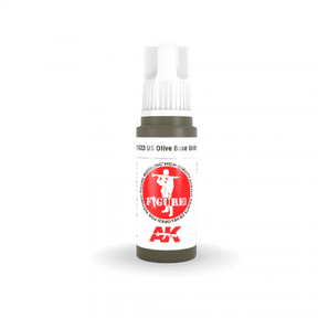 AK Interactive - 3 Gen Figures Acrylics - US Olive Base Uniform 17ml