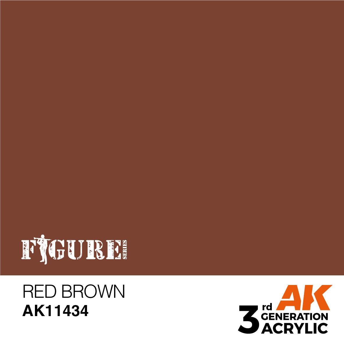 AK Interactive - 3 Gen Figures Acrylics - Red Brown 17ml