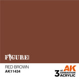 AK Interactive - 3 Gen Figures Acrylics - Red Brown 17ml
