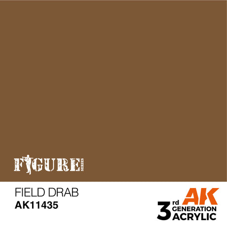 AK Interactive - 3 Gen Figures Acrylics - Field Drab 17ml