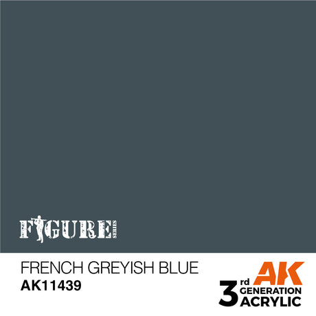 AK Interactive - 3 Gen Figures Acrylics - French Greyish Blue 17ml