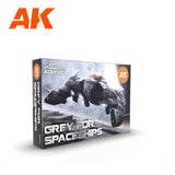 AK Interactive - 3 Gen Sets - Grey For Spaceships